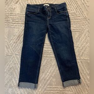 White House Black Market Dark Wash Cropped Jeans